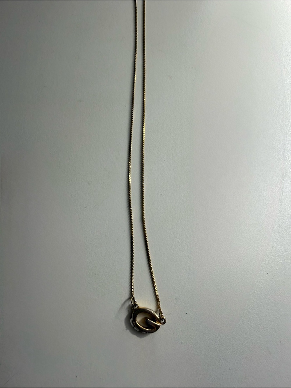 Vintage Givenchy Gold G Logo Pendant Choker